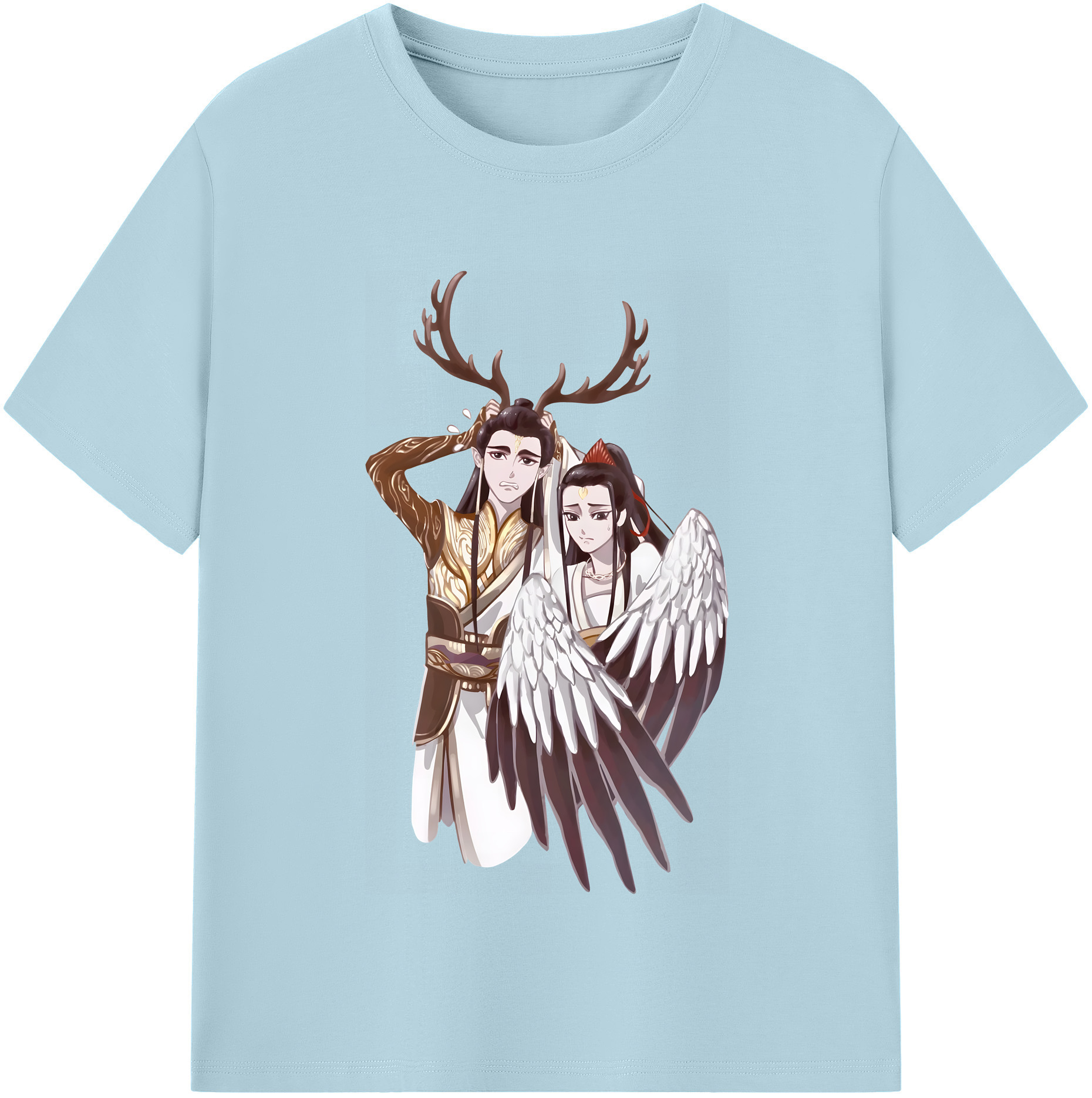 （画像用） Ne Zha 2 ナタ 魔童の大暴れ 綿100％半袖Tシャツ（フロントプリント）
